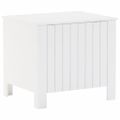 vidaXL Úložný box s vekom RANA biely 60x49x54 cm borovicový masív