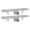 vidaXL Rovný sprchový odtok 2 ks 530x140 mm nehrdzavejúca oceľ
