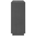 vidaXL Komoda sivá 104,5x34x80 cm borovicový masív