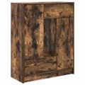 vidaXL Komoda so zásuvkami a dvierkami, tmavý dub 73x31x90 cm