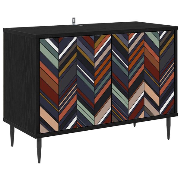 vidaXL TV skrinka OMMEN 69 x 33 x 50,5 cm Čierny dub Kompozitné drevo