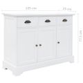 vidaXL Komoda s 3 dvierkami, MDF a borovicové drevo 105x35x77,5 cm