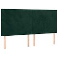 vidaXL Čelo postele tmavozelené 160x5x118/128 cm zamatové