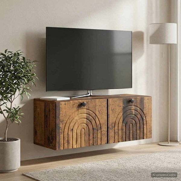 vidaXL Nástenná TV skrinka Nástenný Staré drevo 78,5 x 31 x 30 cm