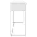 vidaXL Konzolový stolík biela 106x35x75 cm oceľ
