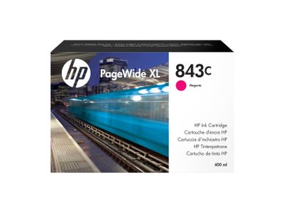 HP 843C ink. PageWide, 400 ml - purpurová