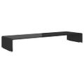 vidaXL TV stojan/stojan pod monitor zo skla, čierny, 100x30x13 cm