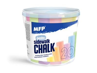 Kriedy M chodníkové okrúhle 20ks mix farieb - vedierko