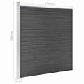 vidaXL Sada plotových panelov WPC 1564x186 cm čierna