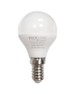 LED žiarovka Trixline 6W 540lm E14 P45 teplá biela