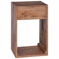 vidaXL Nočný stolík Hnedá 63 x 30 x 79 cm Masívne mahagónové drevo