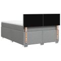 vidaXL Boxspring posteľ s matracom bledosivý 140x190 cm látka