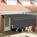 vidaXL Sklopná markíza Antracit 400 × 300 cm Polyester a hliník