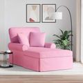 vidaXL Pufa s sukňou 3 ks Ružová látka 91 x 157 x 91 cm