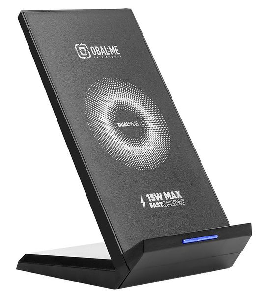 OBAL:ME StandCharger Bezdrôtový Nabíjací Stojanček na Stôl 15W Black