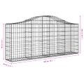 vidaXL Oblúkové gabionové koše 20ks 200x30x80/100cm pozinkované železo