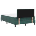 vidaXL Posteľ s pružinovým rámom Tmavozelená 120 x 200 cm Zamat