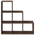 vidaXL Knižnica 3-poschodová hnedý dub 99x29x99 cm kompozitné drevo