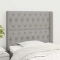 vidaXL Čelo postele so záhybmi bledosivé 93x16x118/128 cm látka