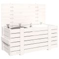 vidaXL Úložný box biely 91x40,5x42 cm masívna borovica