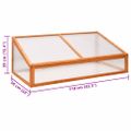 vidaXL Skleník oranžový 110x56x39 cm jedľové drevo