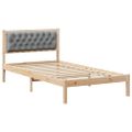 vidaXL Rám postele Svetlosivá 100 x 200 cm Masívne borovicové drevo