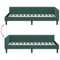 vidaXL Rohový rám postele Tmavozelená 80 cm x 200 cm Zamat