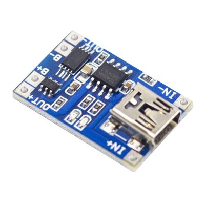 Nabíjačka Li-Ion článku 1 A s ochranou, modul s IO TP4056 (mini USB)