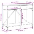 vidaXL Konzolový stolík čierny 100x39x78,5 cm kompozitné drevo