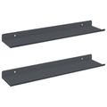 vidaXL Závesná polica 2 ks Antracit 40 x 8,5 x 2,5 cm Oceľ
