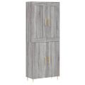 vidaXL Vysoká skrinka sivý dub sonoma 69,5x34x180 cm spracované drevo