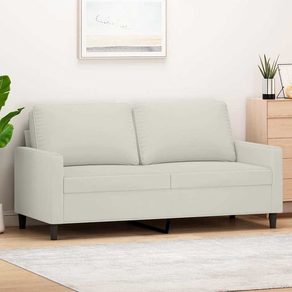 vidaXL 2-miestna pohovka krémová 140 cm zamat
