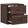 vidaXL Nástenné nočné stolíky 2 ks hnedý dub 40x31x39,5 cm