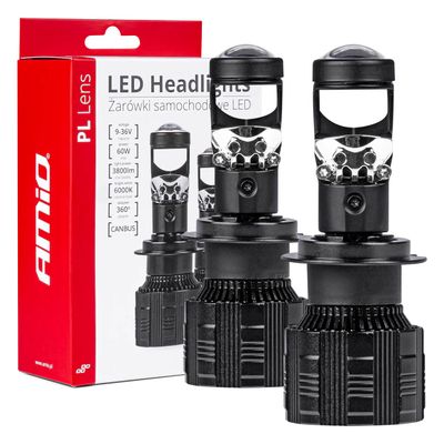 LED žiarovky hlavného svietenia PL Lens Séria H7 AMiO-03668
