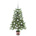 vidaXL Vianočný stromček s 150 LED-i so stojanom Zelená 90 cm PE