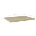vidaXL Prídavné police 8 ks, dub sonoma 40x30x1,5 cm, drevotrieska