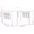 vidaXL Profesionálny párty stan+bočné steny 4x4 m, biely 90 g/m²