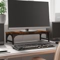 vidaXL Stojan na monitor dymový dub 55x23x14 cm kompozitné drevo