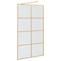 vidaXL Stena walk-in sprchy Zlatá 115 x 195 cm tvrdené sklo