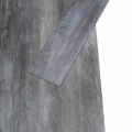 vidaXL Nesamolepiace podlahové dosky, PVC 4,46 m² 3 mm, lesklé sivé
