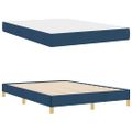 vidaXL Posteľ s pružinovým rámom s matracmi Modrá 160 x 200 cm látka