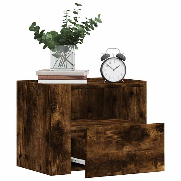 vidaXL Nástenné nočné stolíky 2 ks dymový dub 45x30x35 cm