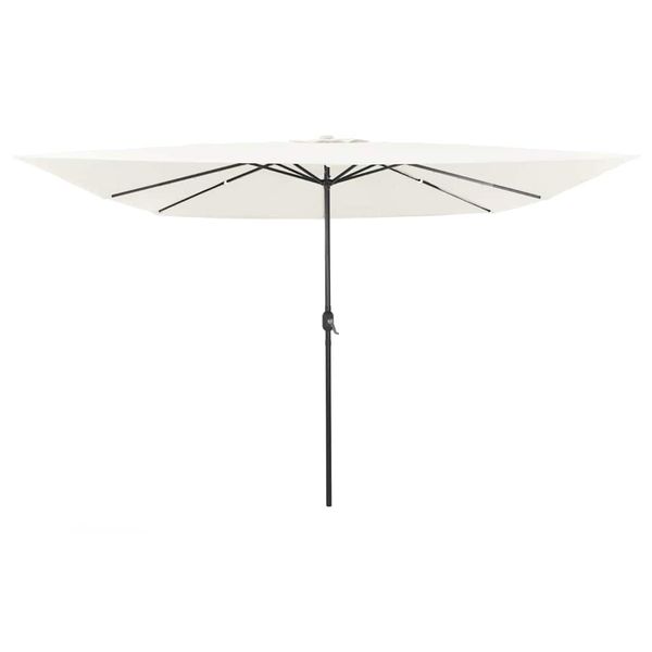vidaXL Záhradný slnečník Piesková 295 x 295 x 245 cm Polyester a oceľ
