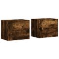 vidaXL Nástenné nočné stolíky 2 ks dymový dub 45x30x35 cm