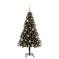 vidaXL Vianočný stromček Čierna 120 cm PVC