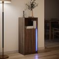 vidaXL Komoda s LED hnedý 42,5x34x100 cm kompozitné drevo