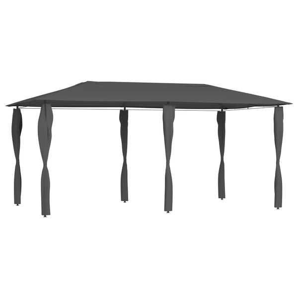 vidaXL Altánok s poťahmi na stĺpiky 2,98x5,3x2,59m antracitový 160g/m²