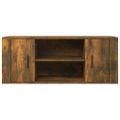vidaXL TV skrinka dymový dub 100x35x40 cm spracované drevo