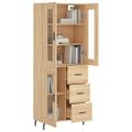 vidaXL Vysoká skrinka dub sonoma 69,5x34x180 cm spracované drevo