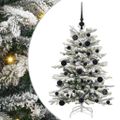 vidaXL Umelý Sklápací Vianočný Stromček Biela 120 cm PE a PVC